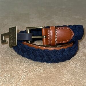 NWT Jos A. Bank Navy Woven Belt, Sz 32